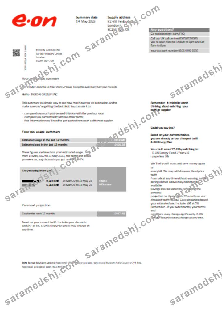 E.ON UK utility business bill, SCR